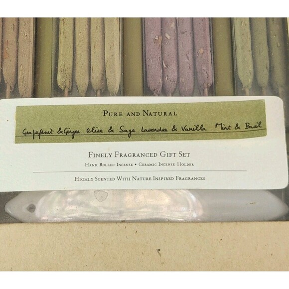 Finely Fragrance Gift Set-Hand Rolled Insence Sticks With Ceramic Holder - Picture 3 of 5